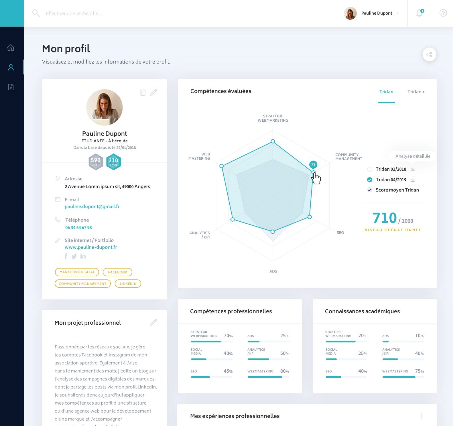 visuel Editez votre profil